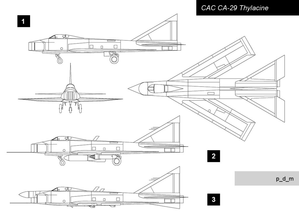 Альтернативный истребитель CAC CA-29 Thylacine. Австралия