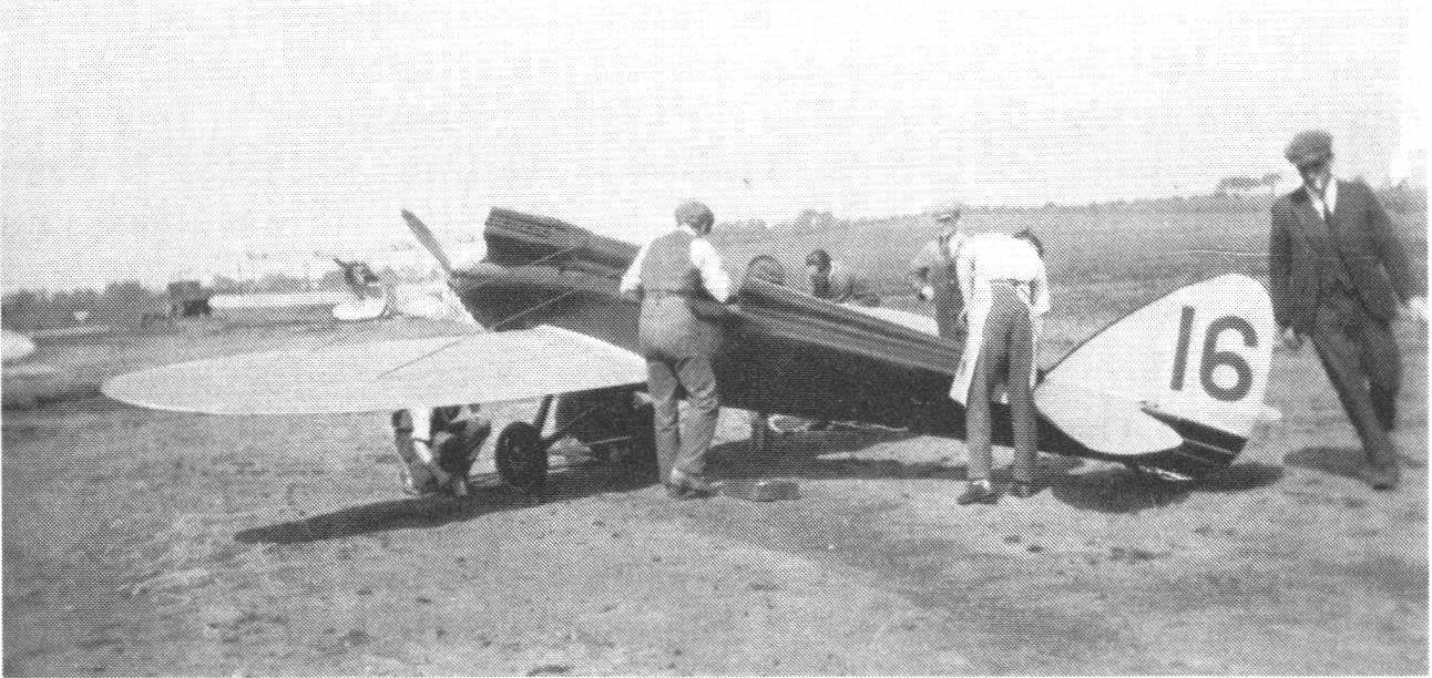 Гоночный самолет de Havilland D.H.71 Tiger Moth. Великобритания