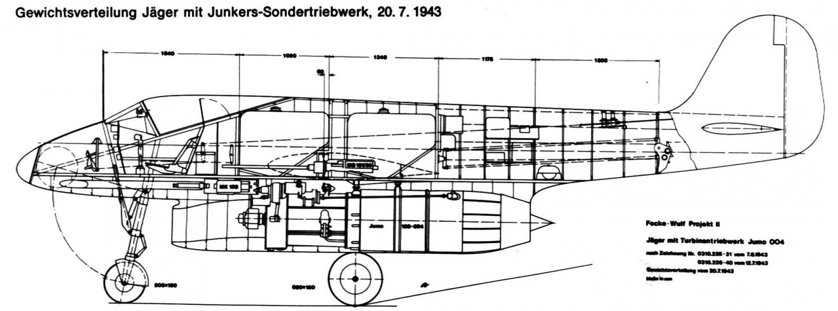 компоновка Focke-Wulf P.II