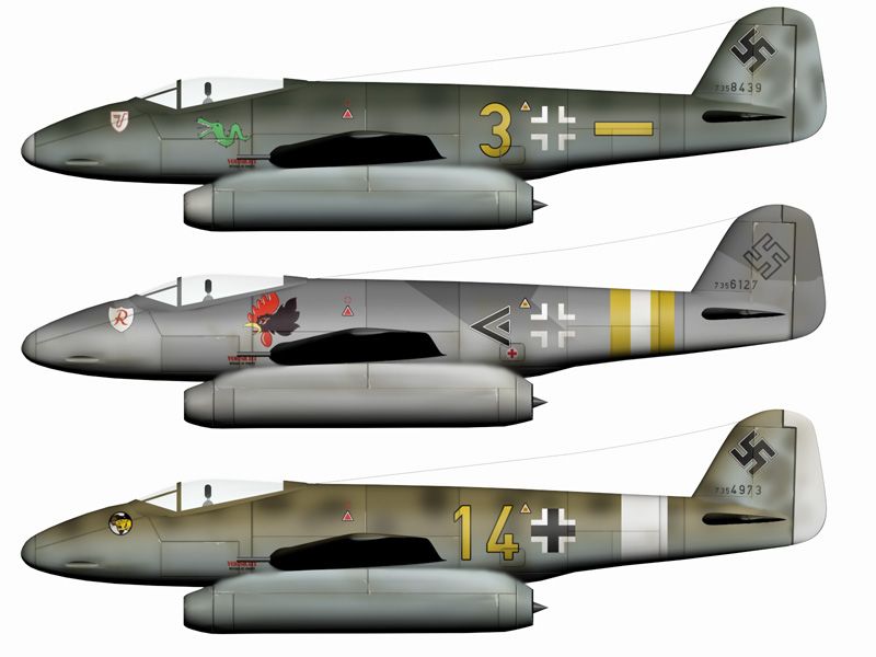 варианты окраски Focke-Wulf P.II (современный рисунок)