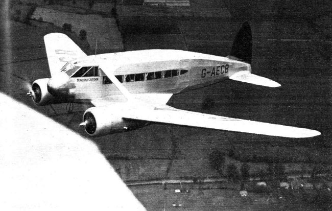 Пассажирский самолет General Aircraft ST-18 Croydon. Великобритания