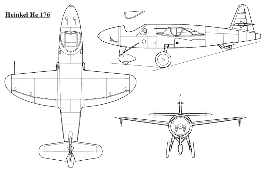 Рис. 9. Схемы He 176 V1