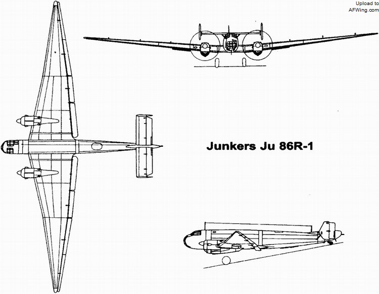 Высотный разведчик Ju-86R-1.