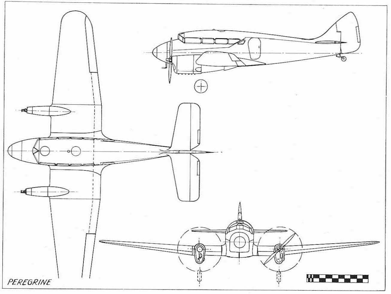 Опытный легкий пассажирский самолет Miles M.8 Peregrine. Великобритания