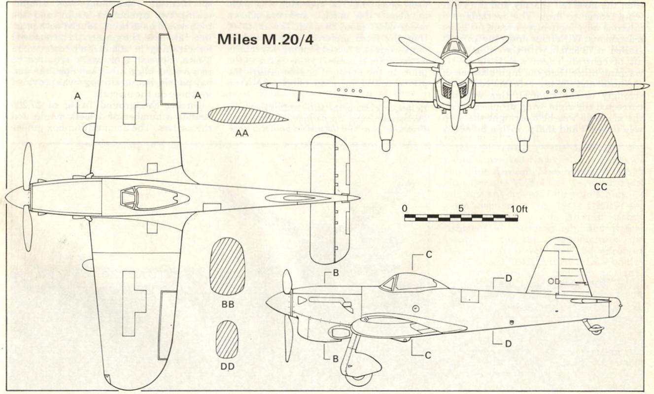 Опытный истребитель Miles M.20. Великобритания