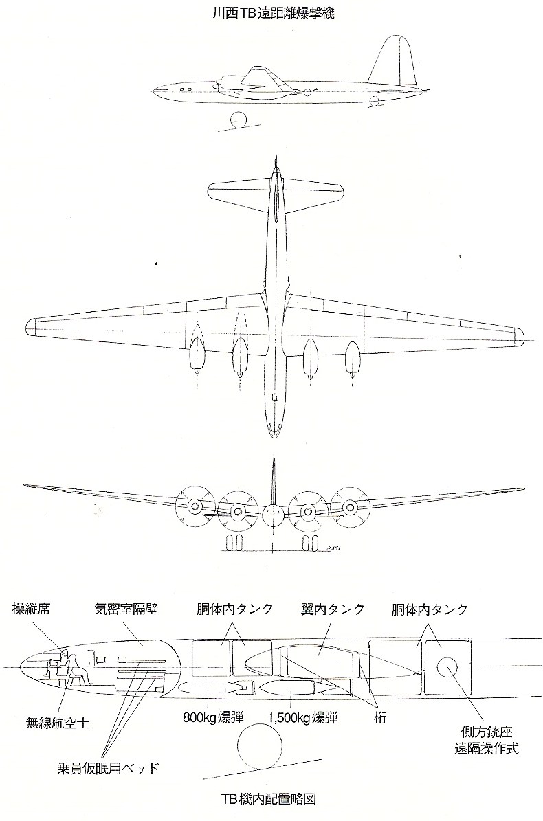 Схемы проекта бомбардировщика «TB» 