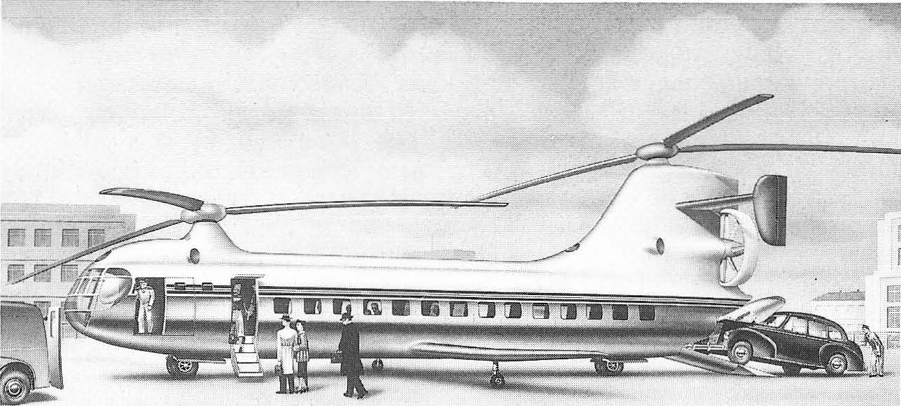 Проект пассажирского винтокрыла Saunders-Roe P.514 Rotorcoach. Великобритания