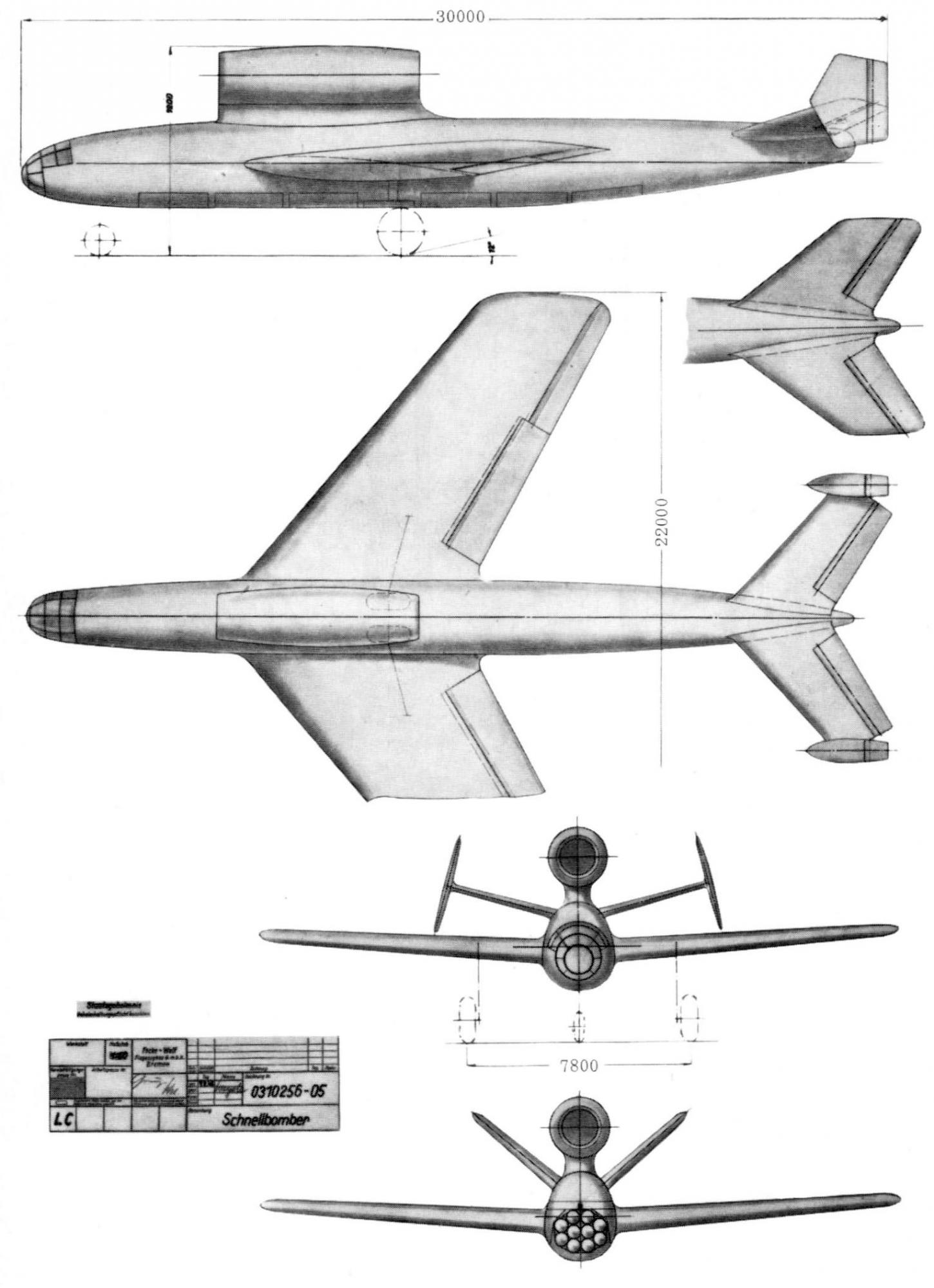 Проект скоростного бомбардировщика Schnellbombenträger и его самолета-носителя. Германия
