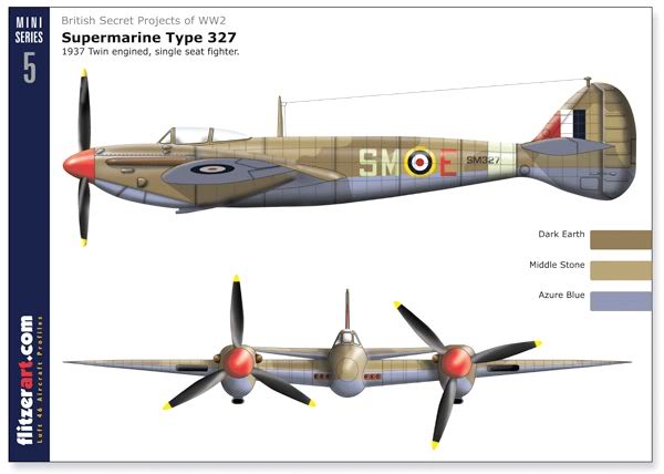 Проект тяжелого истребителя Supermarine 327. Великобритания