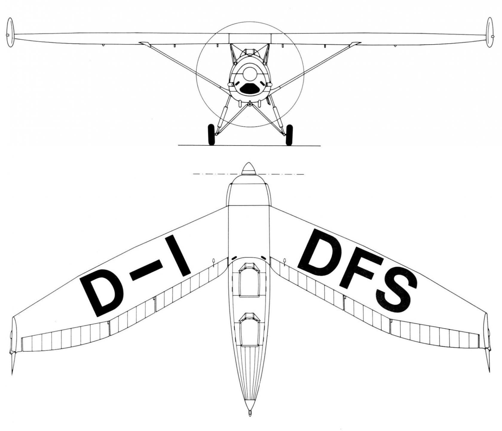 Опытный самолёт-бесхвостка DFS 193. Германия