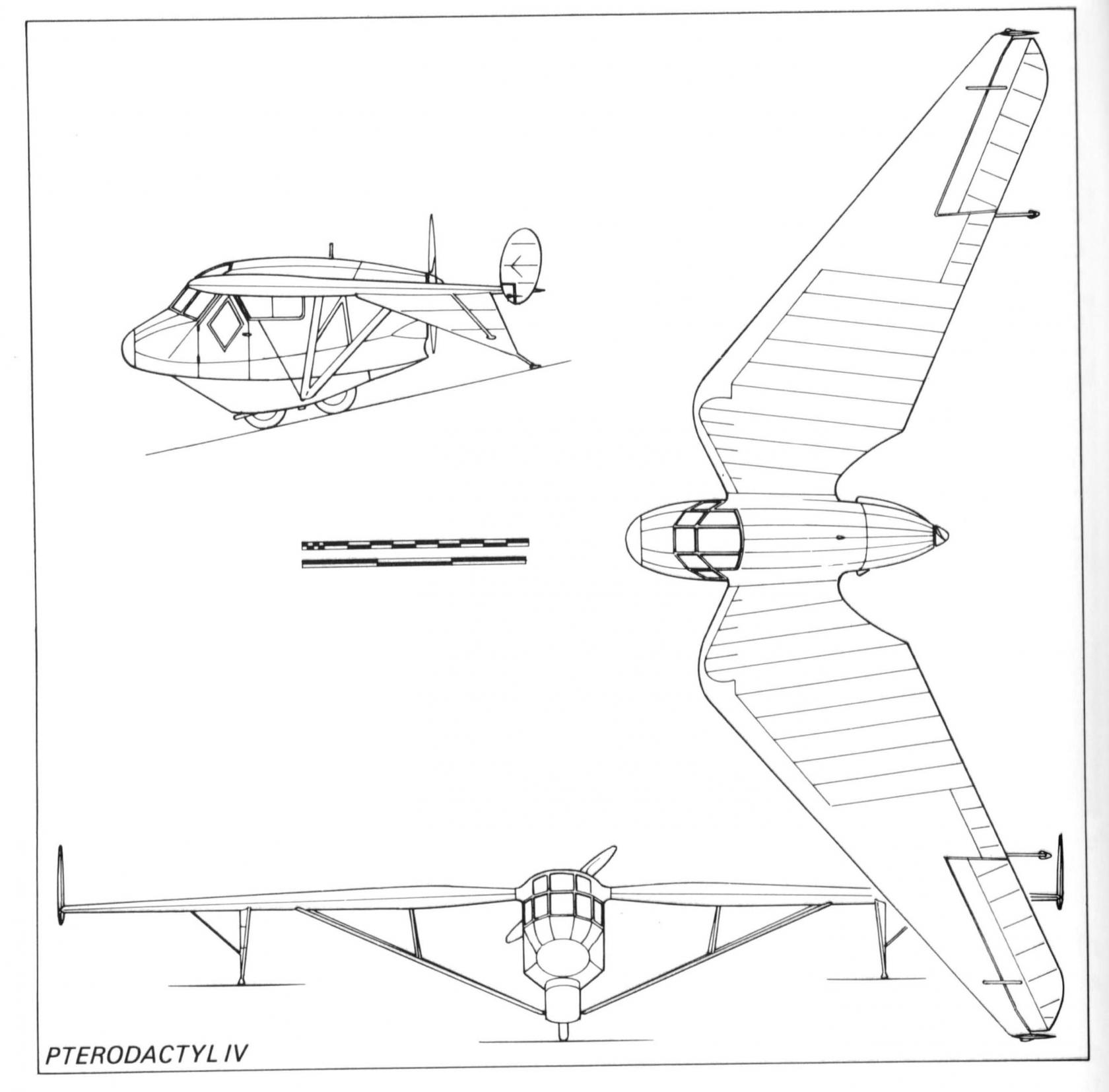 История птеродактилей. Опытный экспериментальный самолет Westland Pterodactyl IV. Великобритания