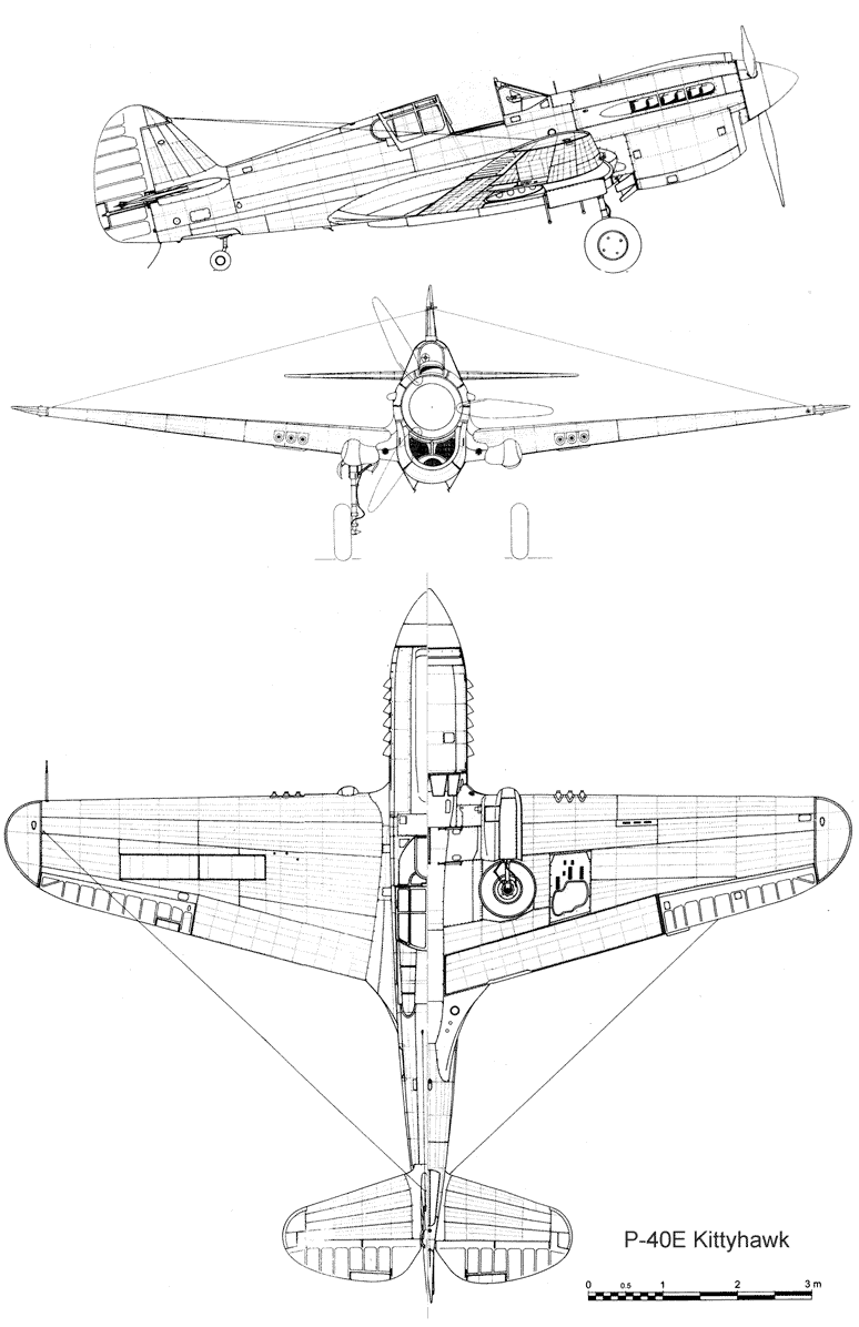 Испытано в Японии. Истребитель Curtiss P-40E Warhawk