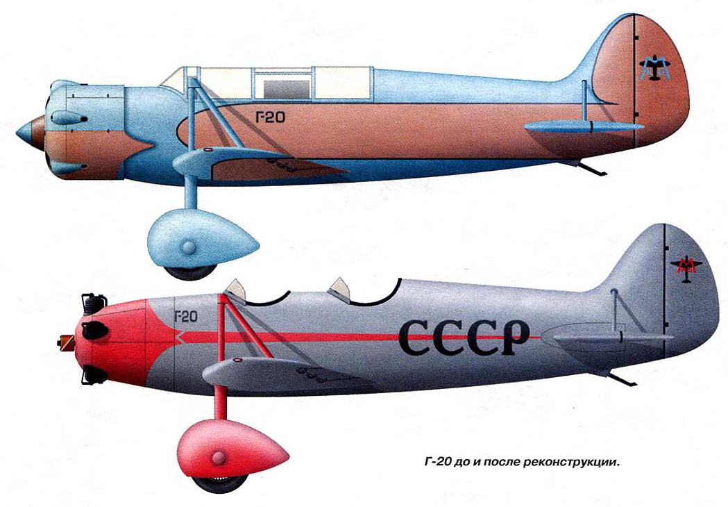Легкие крылья Грибовского Часть 3 Cамолеты от Г-20 до Г-24