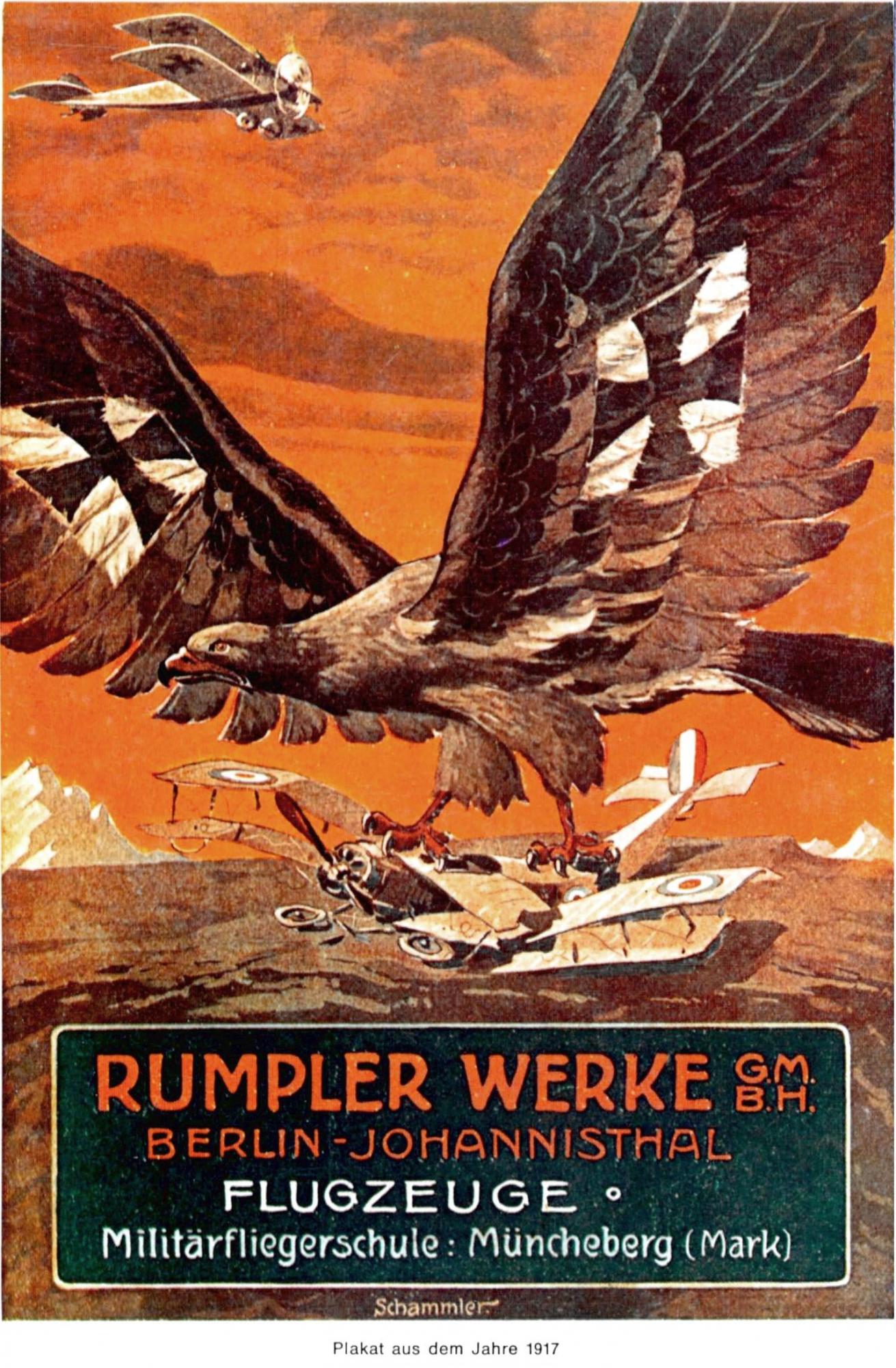 Немецкие пропагандистские плакаты об авиации времен Первой Мировой войны