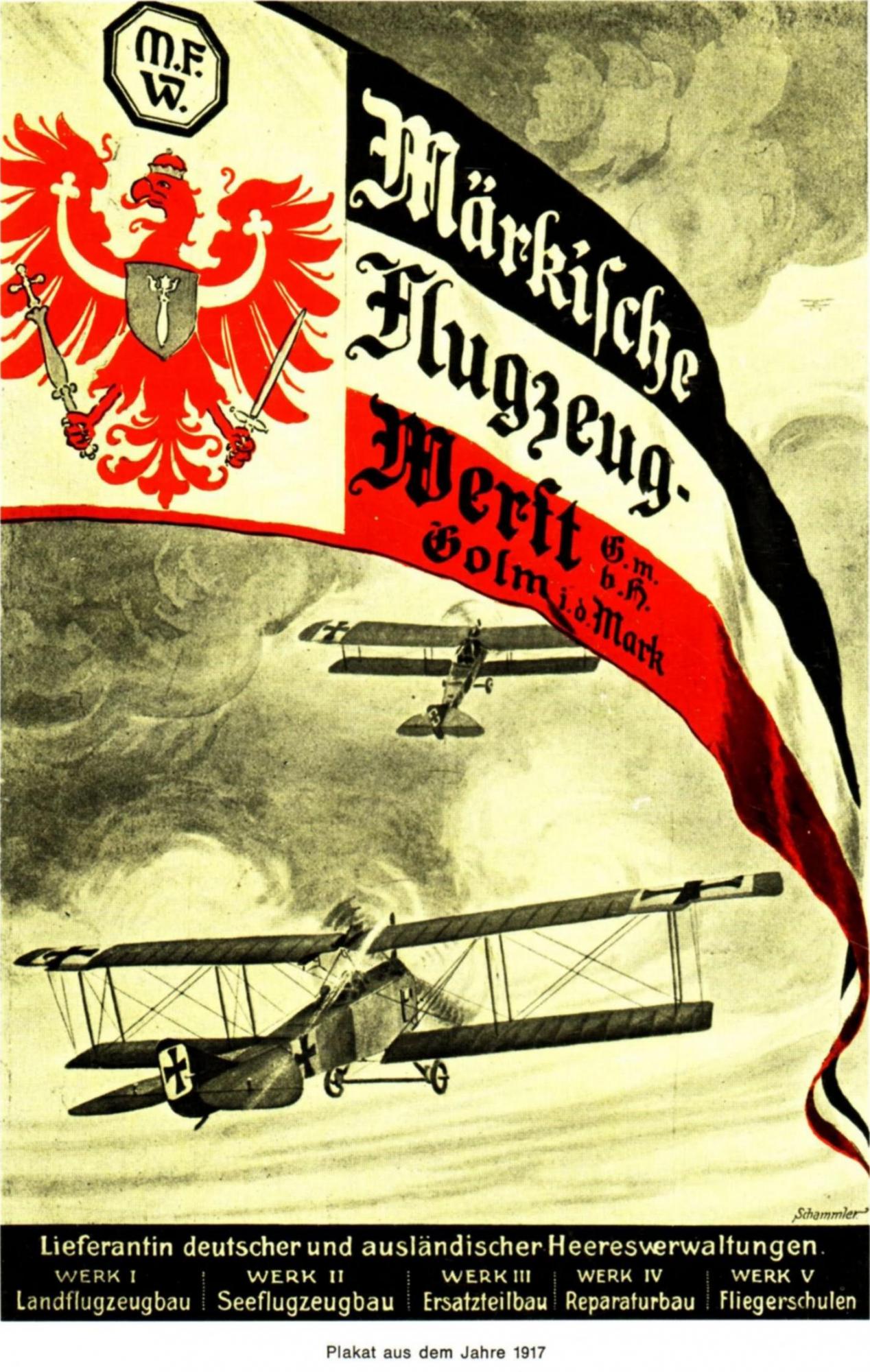 Немецкие пропагандистские плакаты об авиации времен Первой Мировой войны