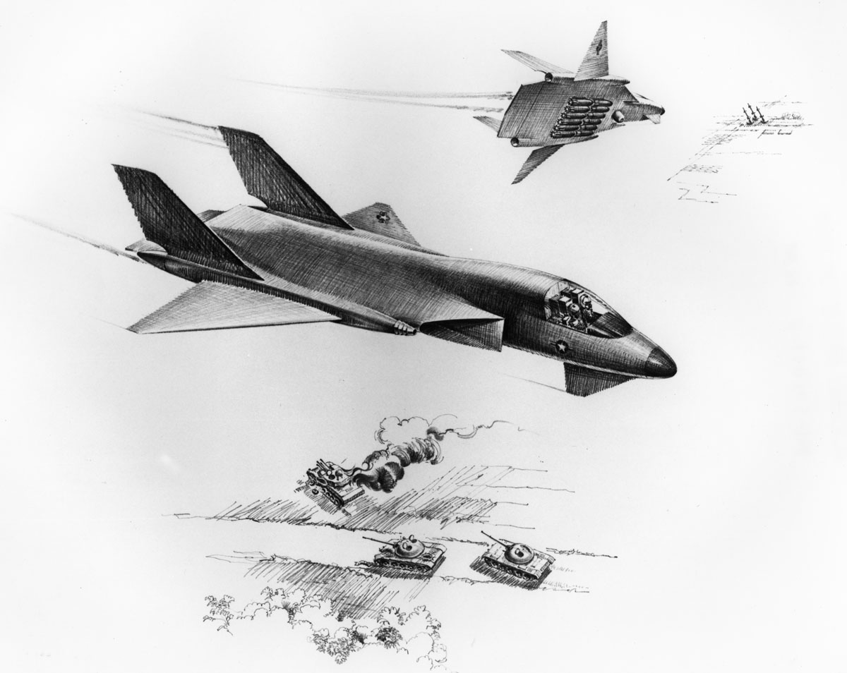 Проект ударного самолёта от "McDonnell Douglas" по концепции VLF (Vectored Lift Fighter). США