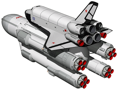 Советская копия шаттла - многоразовая космическая система  с орбитальным самолетом ОС-120