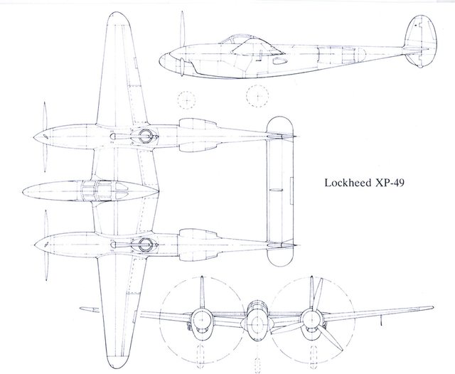 Истребитель-перехватчик Lockheed XP-49