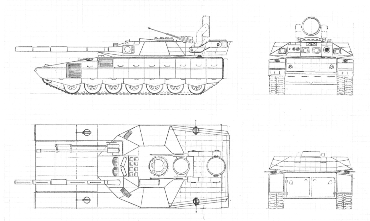 Перспективный десантный танк