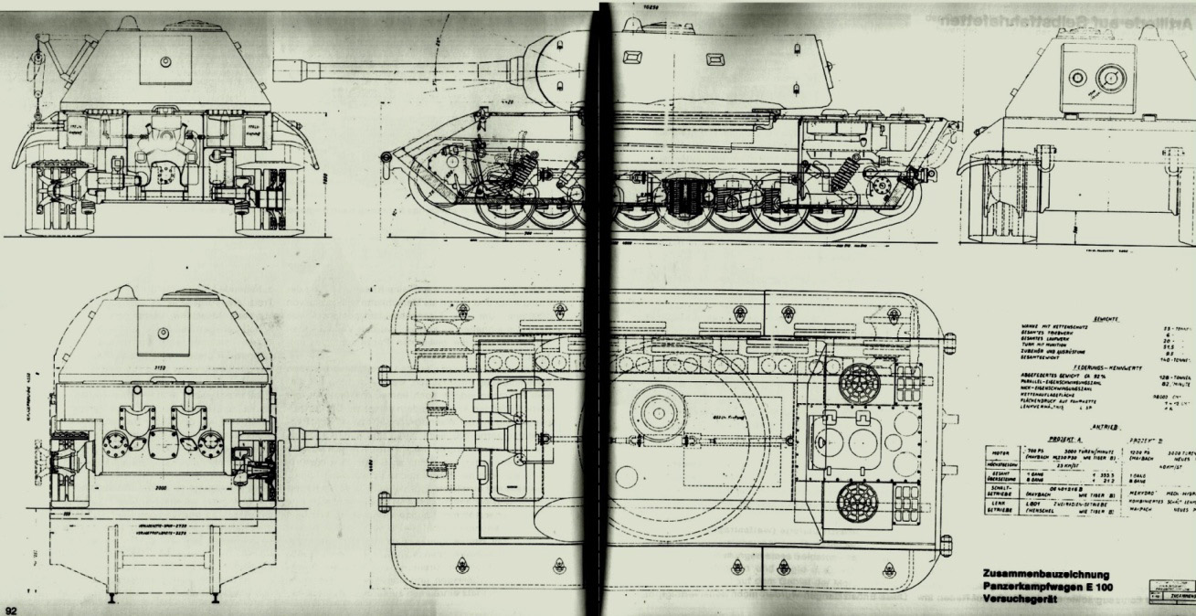 Ягпанзер е100 чертеж