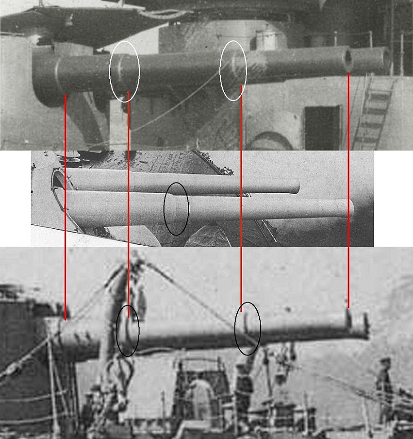 Какие же орудия главного калибра стояли на броненосцах «Tango» и «Hizen» ?