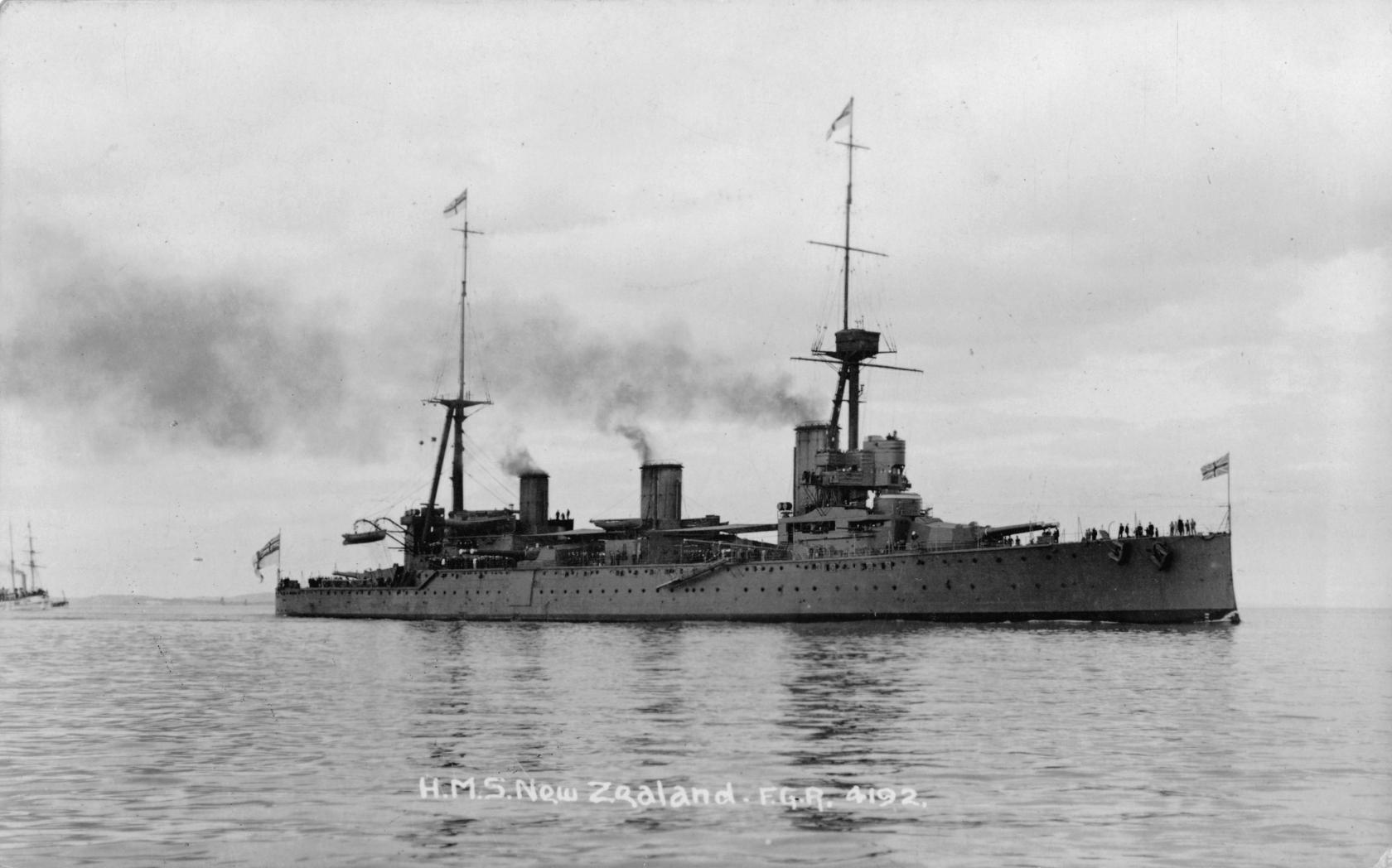 Визит линейного крейсера HMS New Zealand в Новую Зеландию.