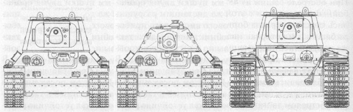 Т-34/КВл (МФ-1), Т-34 и КВ-1 в лобовой проекции