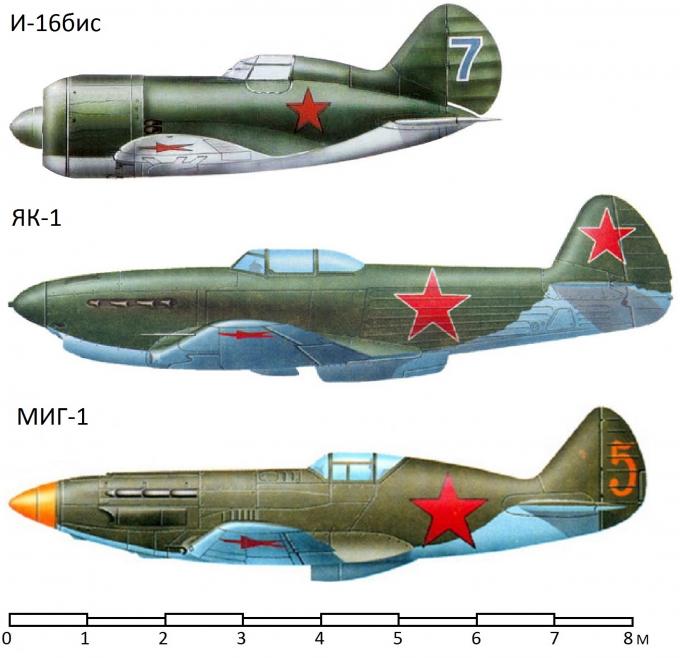 Мобилизационный истребитель И-16бис 1939 года, по Поликарпову.