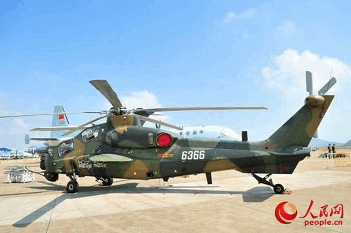 В Китае впервые представили ударный вертолет Z10K