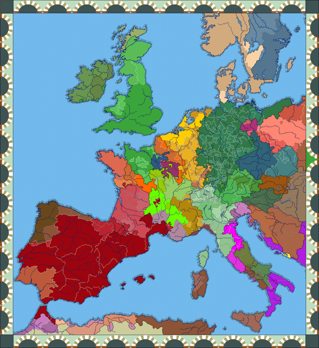 Карта на 1150 год