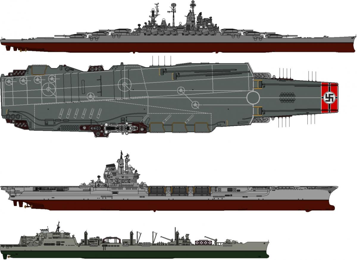 Альтернативный ударный авианосец «Рейх» (Das Reich) в мире победившего Третьего Рейха