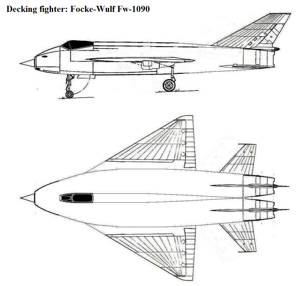 Схематический чертёж Focke-Wulf Fw-1090