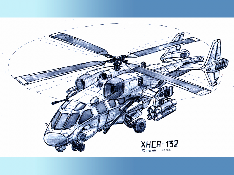 Ми-40 будущего или средний транспортно-боевой вертолет XHCA-132.