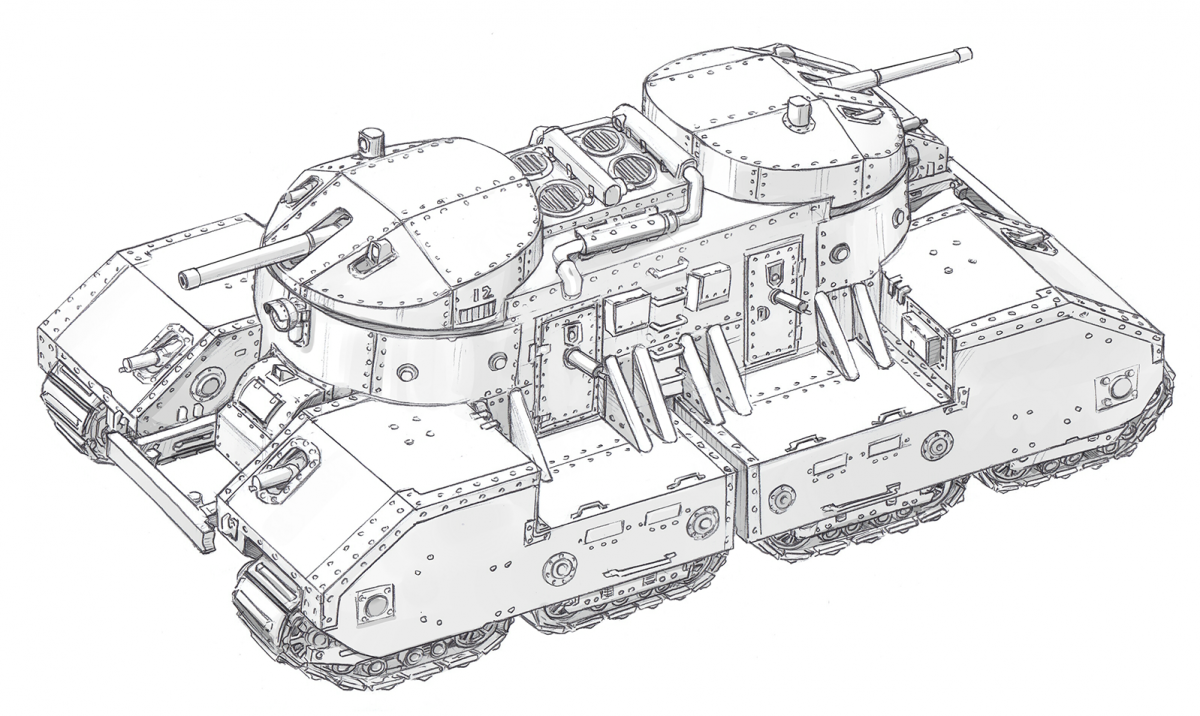 как нарисовать военный танк из гта 5 фото 64