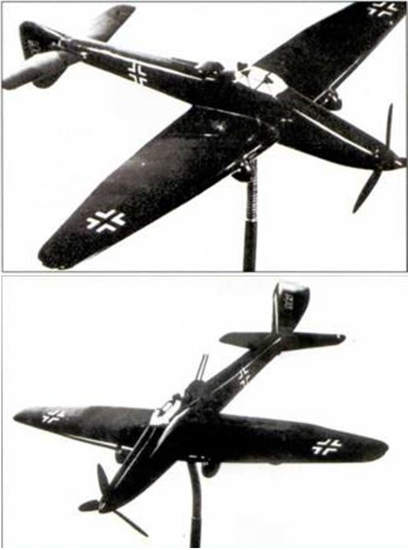 Модель Junkers Ju 187, которая продувалась в аэродинамической трубе