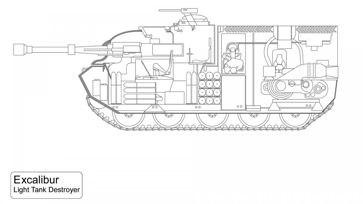 Проект легкого авиатранспортабельного истребителя танков Excalibur. Великобритания