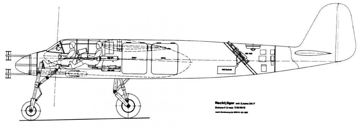 Немецкий взгляд на тяжелый истребитель Focke-Wulf Ta-154. Часть 2 Предварительные проекты скоростного бомбардировщика и ночного истребителя с двумя двигателями Jumo-211 F
