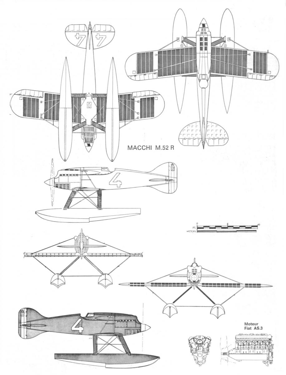 Гонка за призраком скорости. Гоночные гидросамолеты Macchi M.52/M.52R. Италия Часть 2