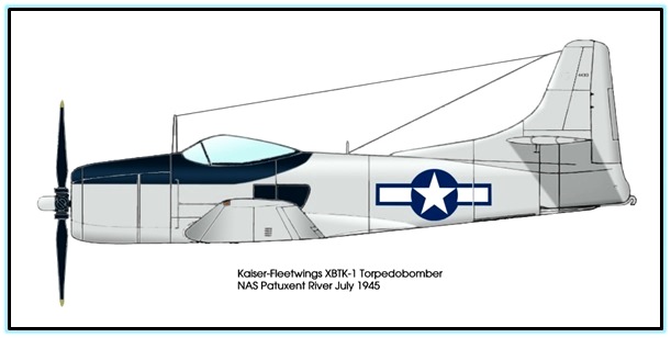 Опытный палубный бомбардировщик Kaiser-Fleetwings XBTK. США