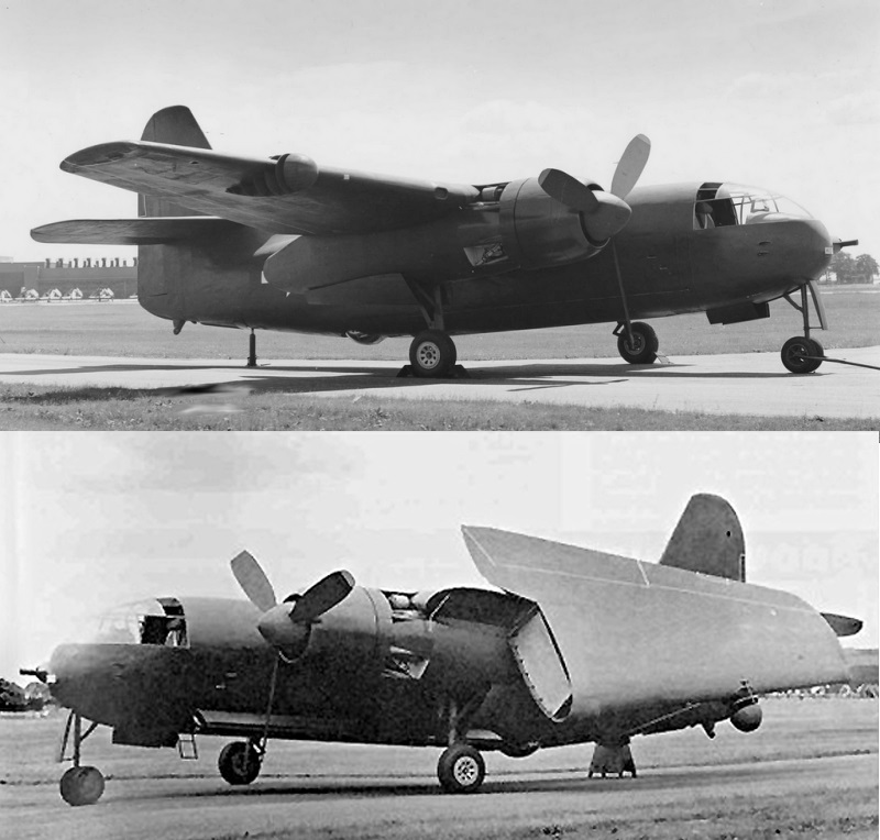 макет палубного многоцелевого ударного самолета Grumman Design 55 (XTB2F-1); снимок был найден уважаемым коллегой Wasa