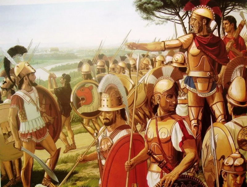 Этрусские воины. Современная иллюстрация