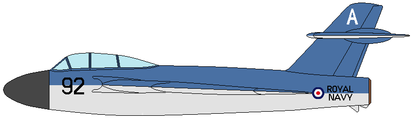 гипотетический вариант окраски проекта всепогодного палубного истребителя-перехватчика Fairey N.114T