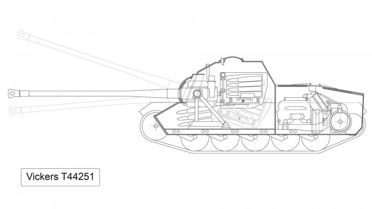 схема проекта истребителя танков Vickers SP.4