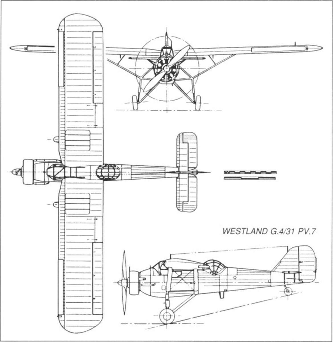 схема многоцелевого самолета Westland PV.7