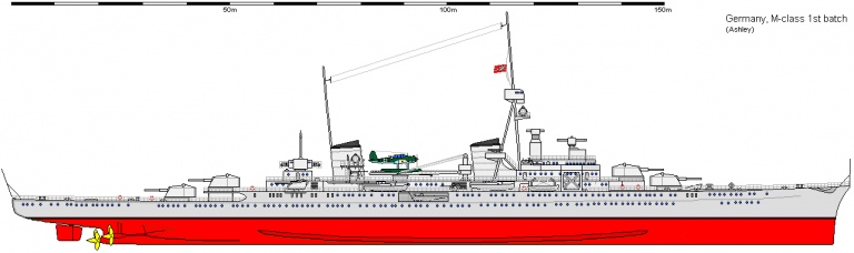 Неосуществлённый проект немецкого крейсера. Лёгкий крейсер типа «М».