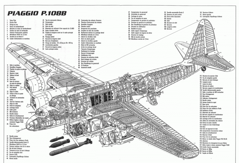 Компоновочная схема Piaggio P.108