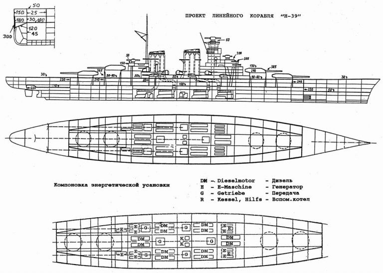 Суперлинкор Гитлера. Линейный корабль Типа Н-39. Германия