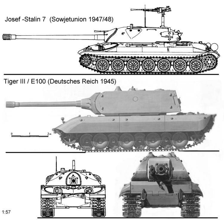 Чертеж танка е100