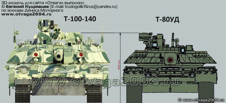 Альтернативный перспективный танк Т-100-140 (продолжение)