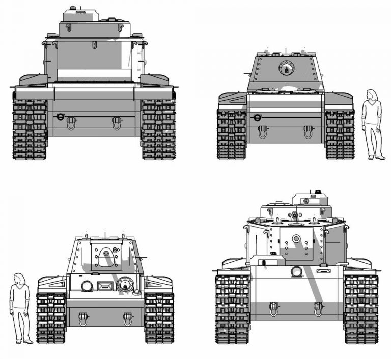 КВ-4 Г.Крученых в сравнении с серийным КВ-1